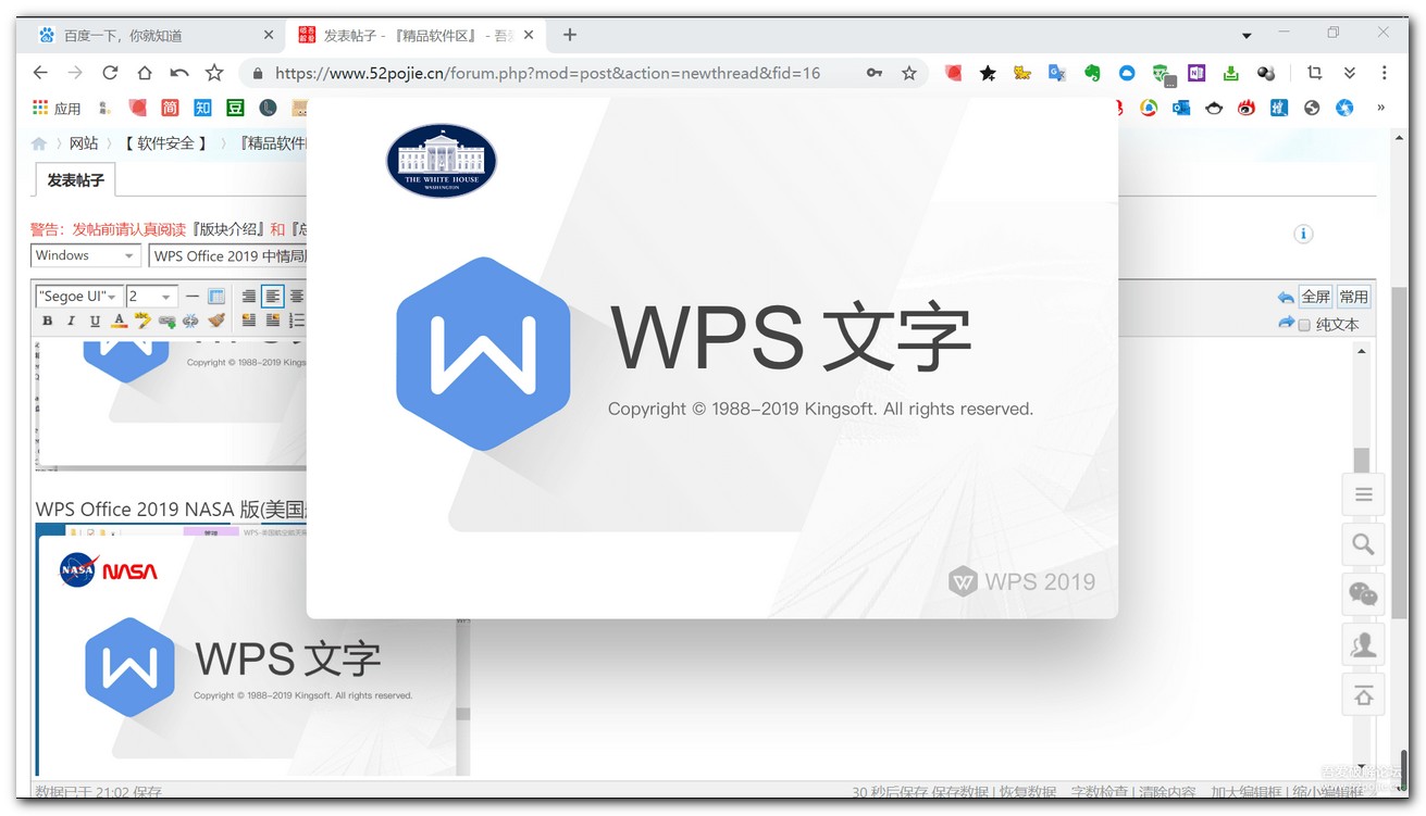 WPS Office 2019 11.8.2.8875 专业绿色版